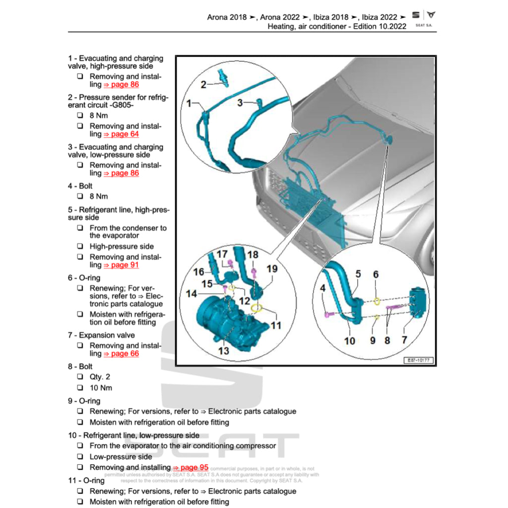 SEAT ARONA KJ7 2017+ Full Manual Set – Repair & Maintenance Manual - page 9